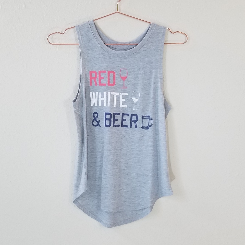 🇺🇸GRAYSON THREADS Red, White, Beer Tank S